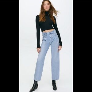 NWT AGolde Fold Waistband Jeans Size 26
